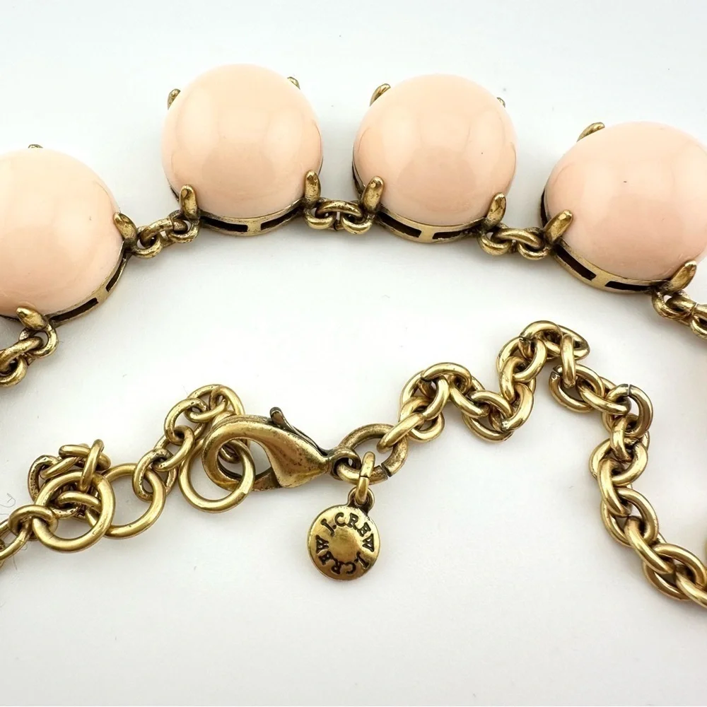 J Crew Necklace Peach Gold Tone Petite Statement